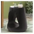 thumbnail image 1 of SONGMY Hollow MGO Accent Side Table, Unique Modern End Table with Wide Pedestal & Tabletop, Small Drink Tables for Living Room, Bedroom Night Stand Bedside Table, No Assembly Required, Black, 1 of 7