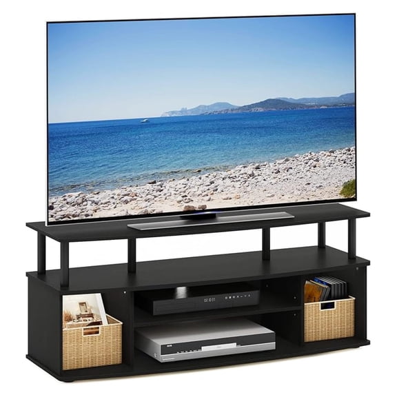 SONGMY Jaya Large Entertainment Center Hold up to 55-in TV, Inches, Blackwood