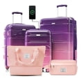 thumbnail image 1 of SONGMY Luggage 5 Pcs, ABS Hardshell Suitcase Spinner Wheels with USB Port TSA Lock, 1 of 7