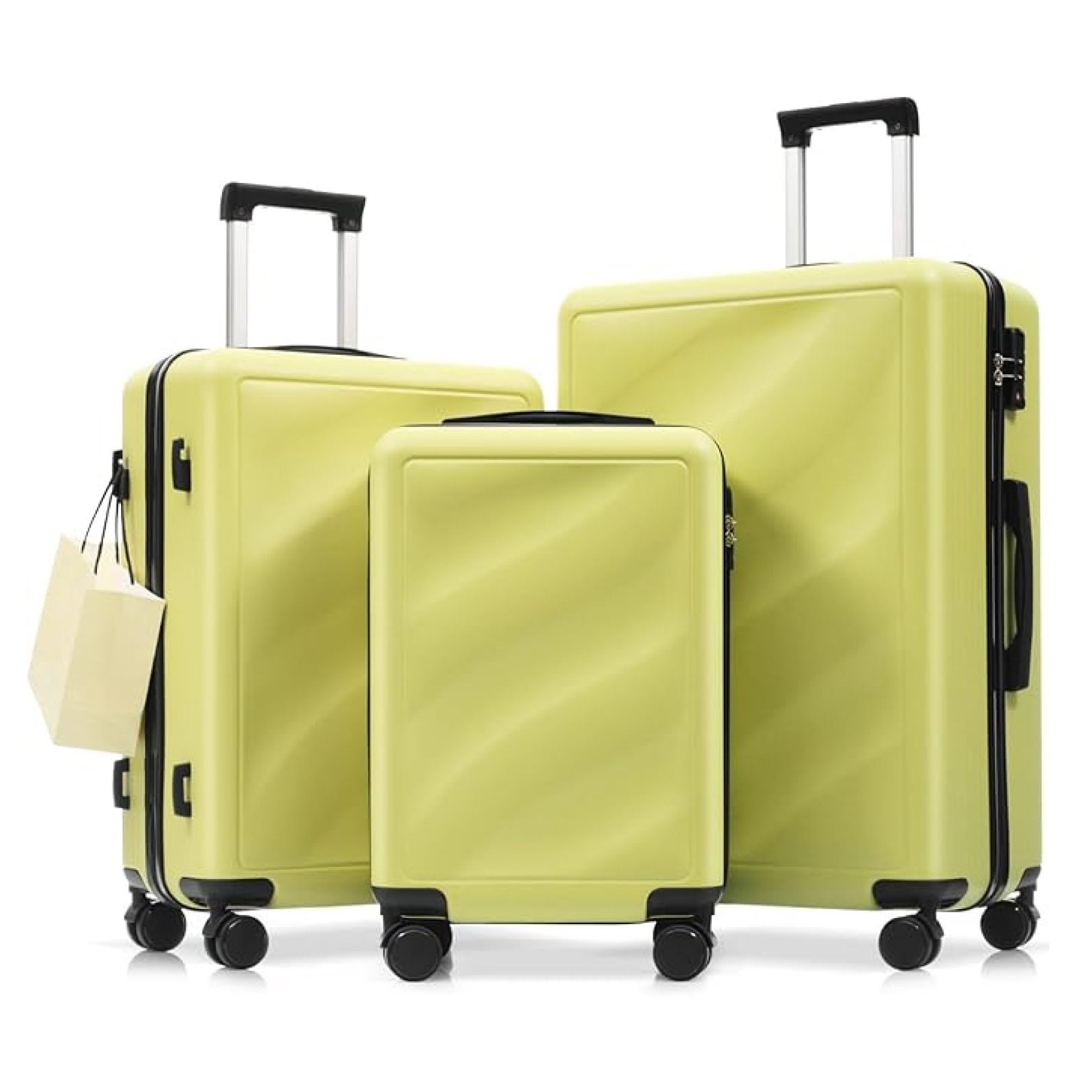 SONGMY Luggage Set 3 Piece, Lightweight Durable ABS Suitcases with Spinner Wheels and TSA Lock, Carry-on & Checked Travel Luggage