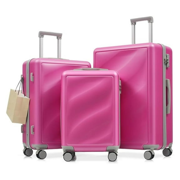 SONGMY Luggage Set 3 Piece, Lightweight Durable ABS Suitcases with Spinner Wheels and TSA Lock, Carry-on & Checked Travel Luggage