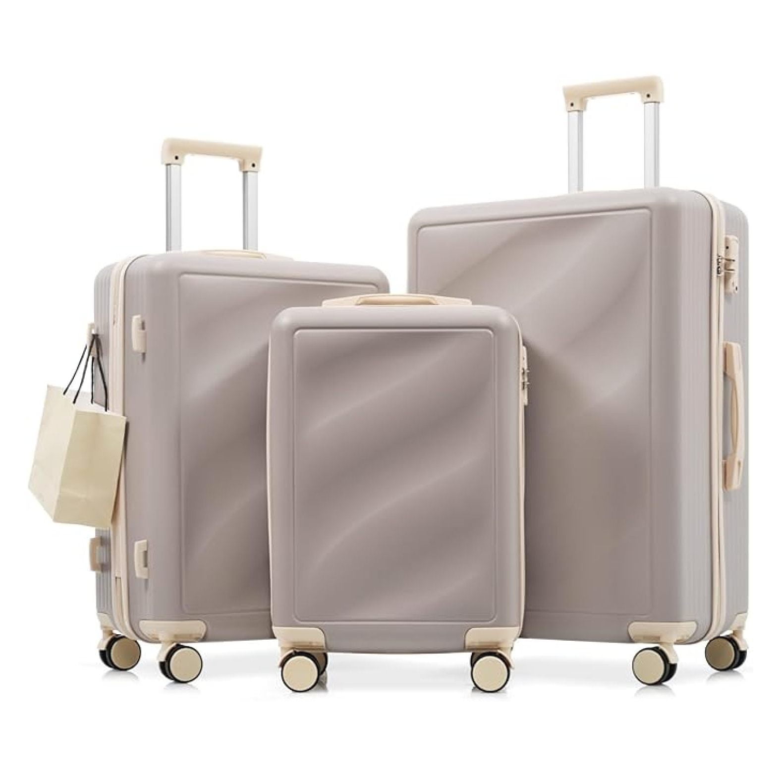 SONGMY Luggage Set 3 Piece, Lightweight Durable ABS Suitcases with Spinner Wheels and TSA Lock, Carry-on & Checked Travel Luggage