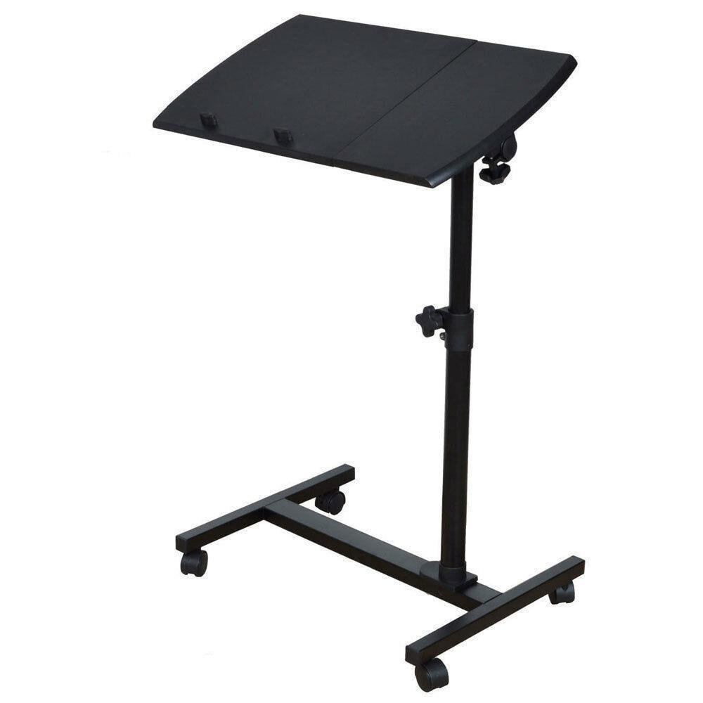 SONGMY Overbed Bedside Desk Mobile Rolling Laptop Stand Tilting Overbed ...