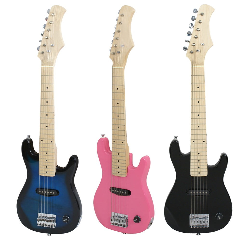 SONGMY Pink 30" Electric Guitar with 5W Amp, Full Size Beginner Guitar Kit with Pick & Accessories, Starter Electric Guitar Set