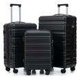 thumbnail image 1 of SONGMY Sets with TSA Lock ABS Hardshell Luggage, Solid Black, 20/24/28 Inch, 1 of 7