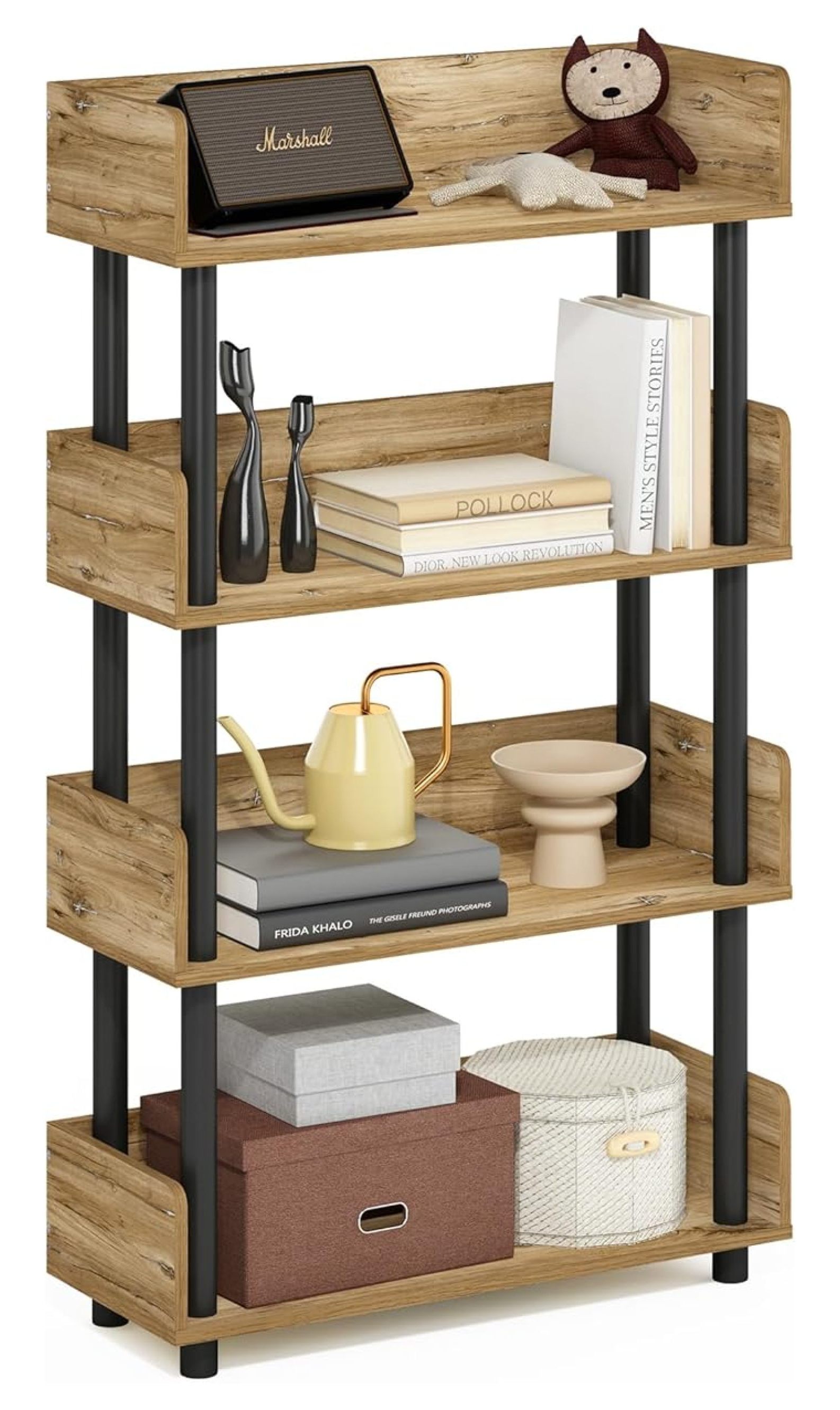 SONGMY TURN-N-TUBE 4-Tier Display Shelf, Storage Shelves, Book Shelf ...