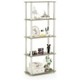 thumbnail image 1 of SONGMY Turn-N-Tube 5-Tier Multipurpose Shelf / Display Rack / Storage Shelf / Bookshelf, Square Tubes, Sonoma Oak/White, 1 of 5