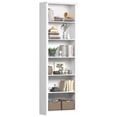 thumbnail image 1 of SONGMY White Bookshelf, 75" Tall Bookcase, 6 Tier Adjustable Storage Shelves, Book Shelf with Anti-Tipping Device, Floor Standing Modern Display Rack for Living Room, Bedroom, Office, 1 of 9