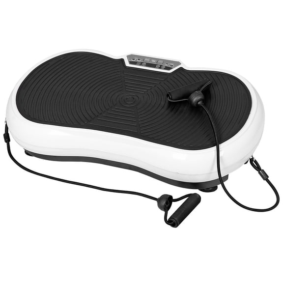 SONGMY White Vibration Plate Fitness Machine, Whole Body Exercise Vibration Platform with Bluetooth MP3, Massage Vibration Trainer
