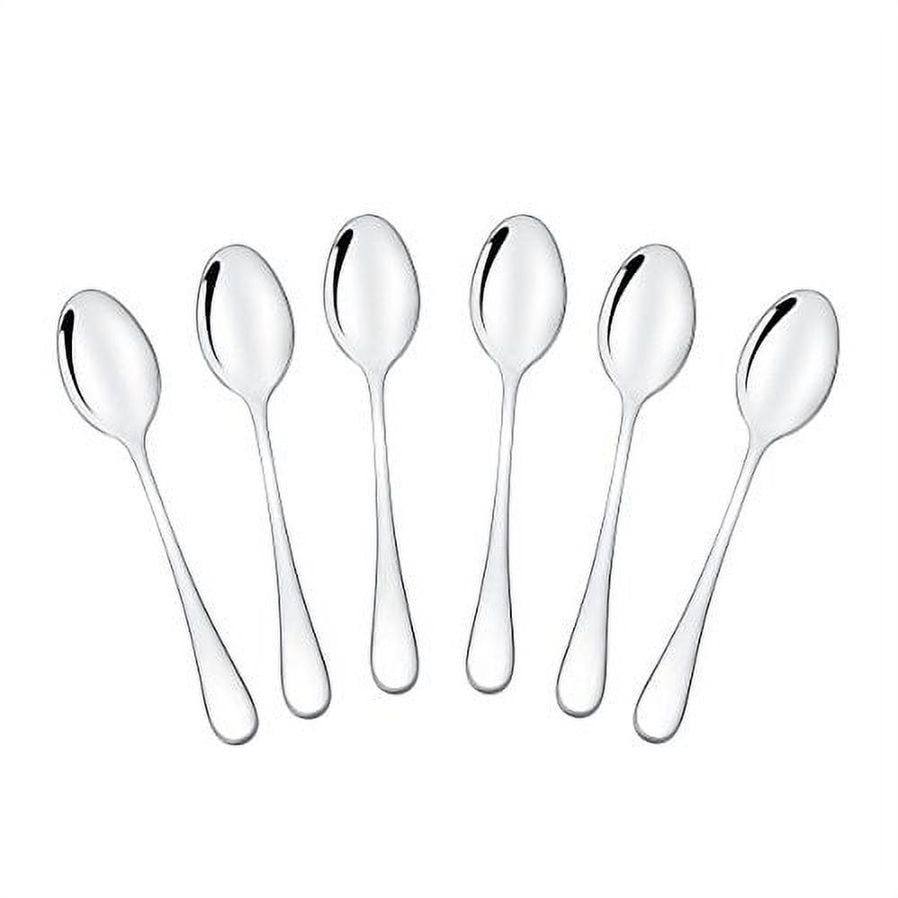 Mingyu mingyu colorful teaspoons silverware set of 12 - black 6-in small  spoons set, food grade stainless steel tea spoons shiny tit