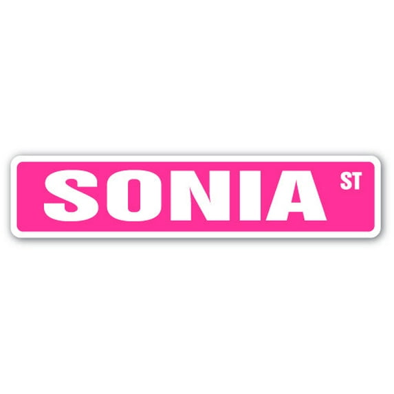 SONIA Street Sign Childrens Name Room Sign | Indoor/Outdoor | 30" Wide