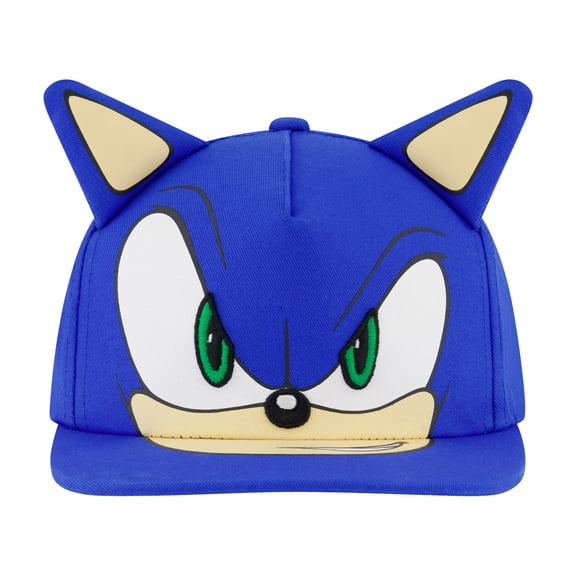 Sonic the Hedgehog Boys 3D Ears Cosplay Hat, Flat Bill, One Size Fits Most