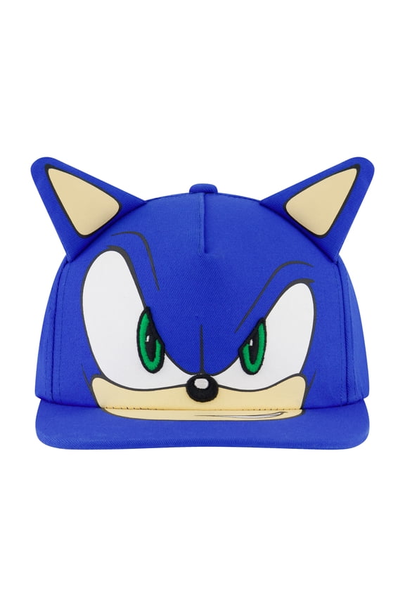 Sonic the Hedgehog Boys 3D Ears Cosplay Hat, Flat Bill, One Size Fits Most