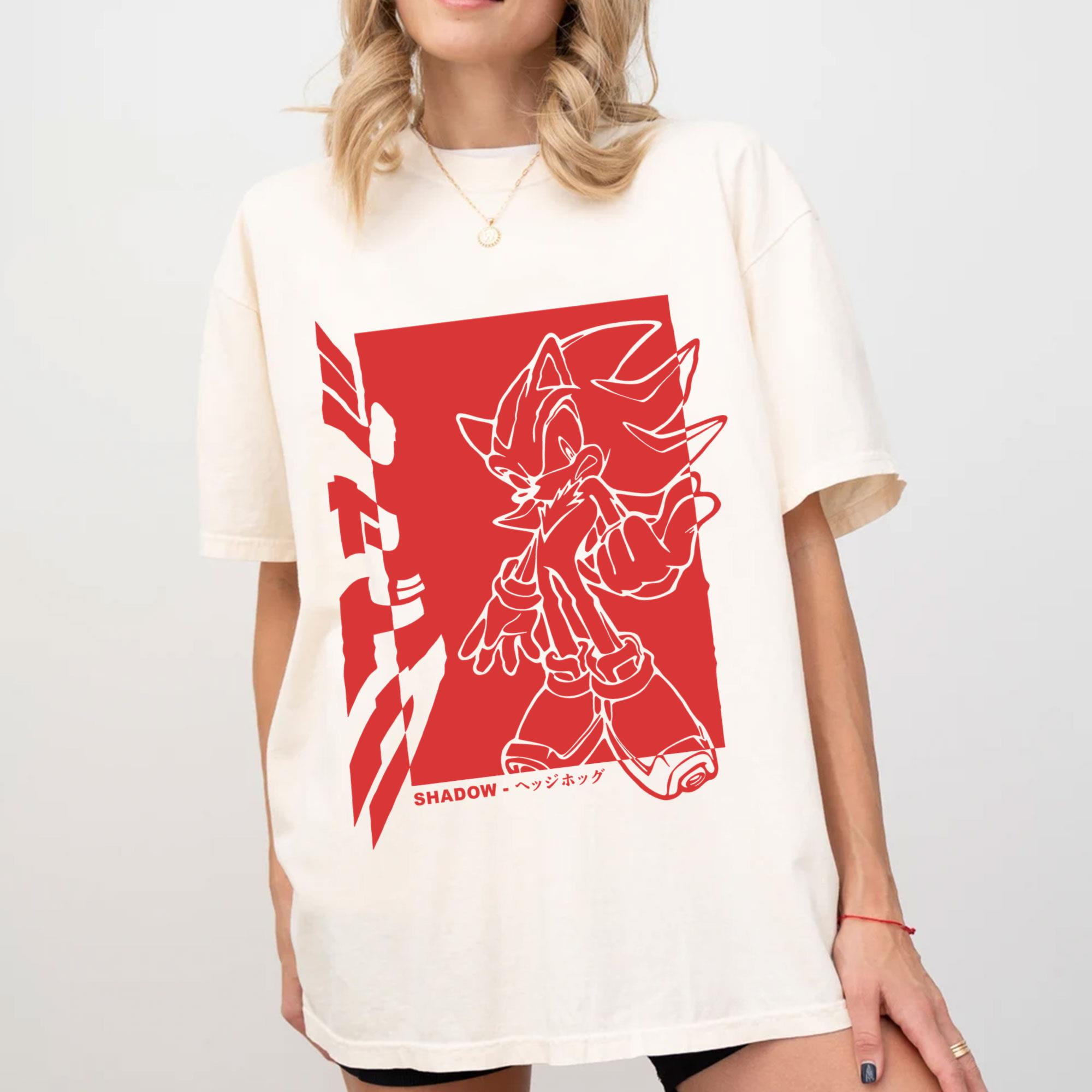 SONIC HEDGEHOG SHIRT Sonic Shadow Knuckles Tails Birthday Gift For