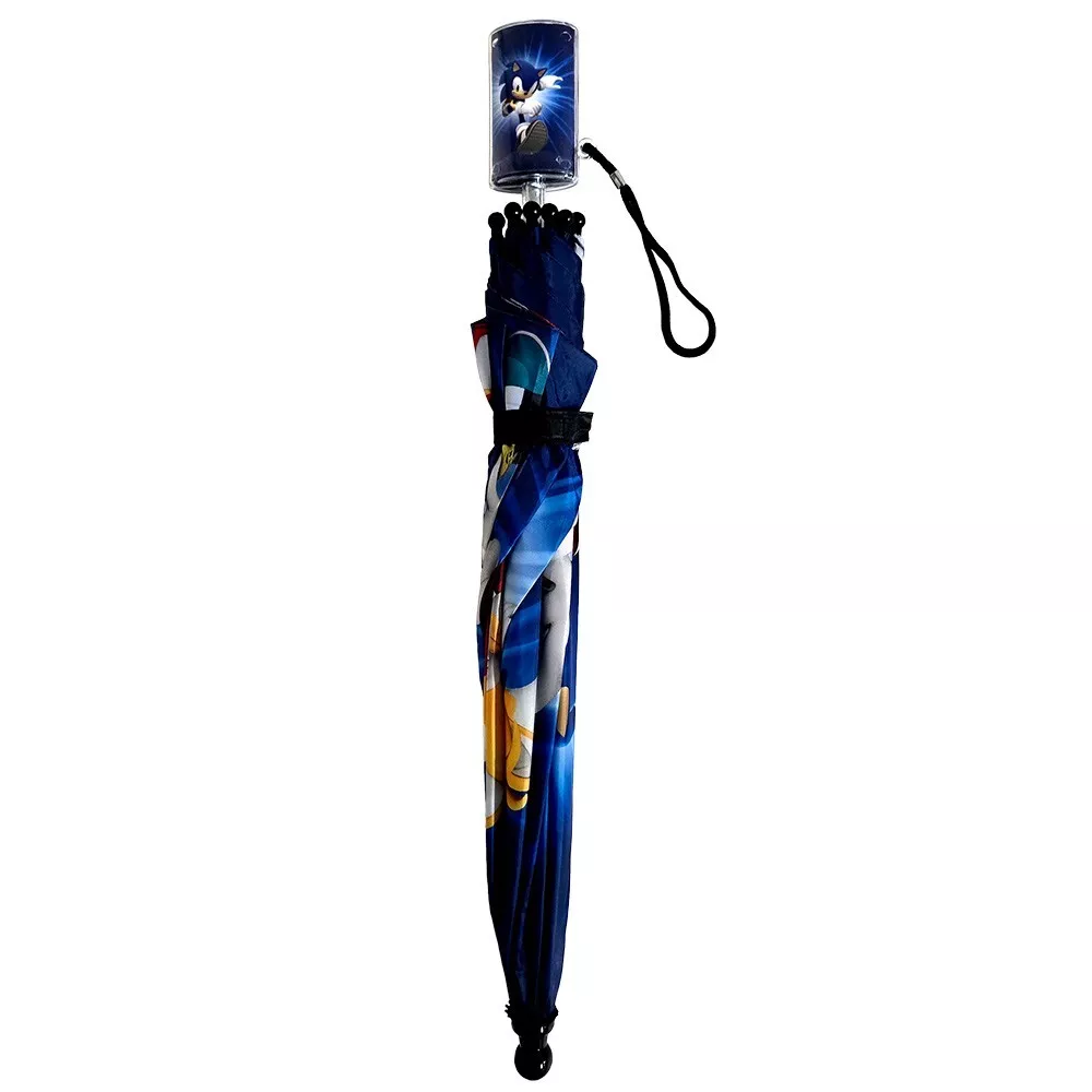 SONIC THE HEDGEHOG Umbrella w/ Clamshell Handle for Kids Age 3-7
