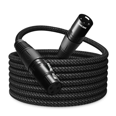 SONICAKE 3M XLR Microphone Cable Male to Female 3 Pin Cable Braided For Studio