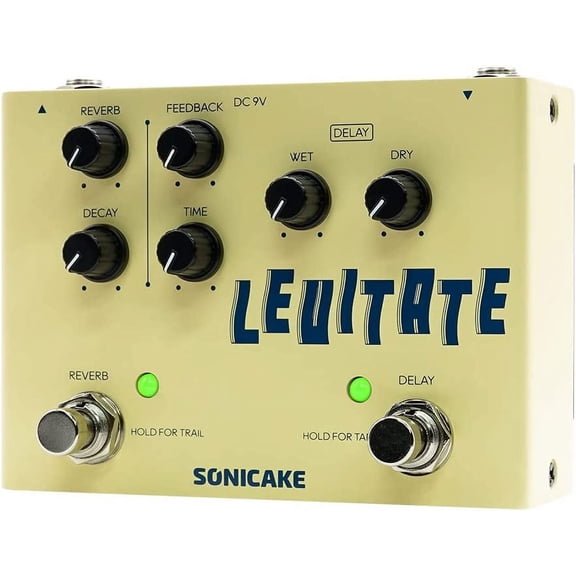 SONICAKE Levitate Digital Delay and Reverb 2 in 1 Guitar Effects Pedal