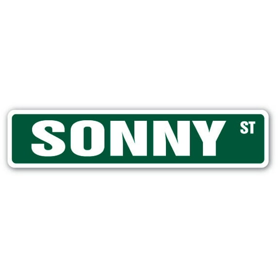 SONNY Street Sign Childrens Name Room Sign | Indoor/Outdoor | 24" Wide