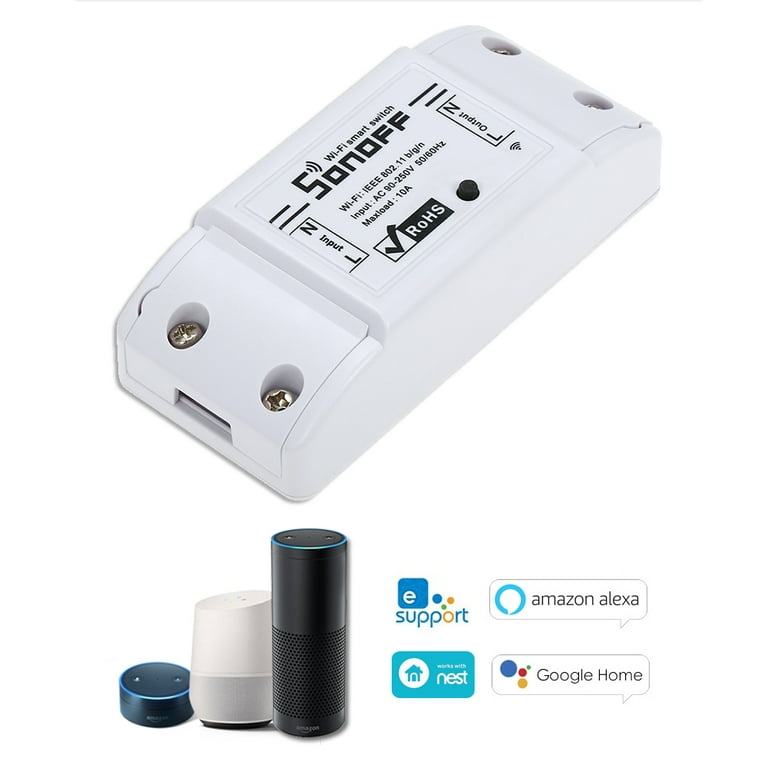 Sonoff Wifi Switch RF R2, Wireless Remote Control 433mhz Smart Light  Switch, Smart Home Wifi Automation
