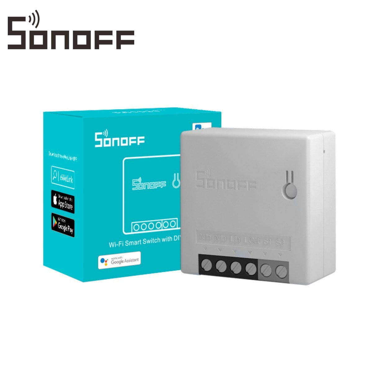 SONOFF Mini R2 10A Smart WiFi Wireless Light Switch Works with Alexa &  Google Home Assistant, Universal DIY Module for Smart Home 