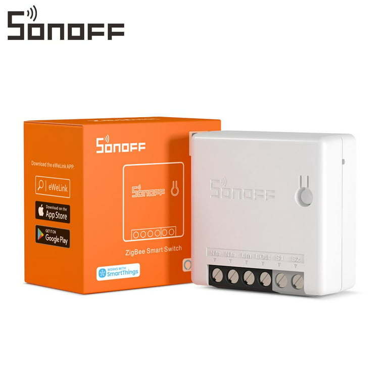 SONOFF ZBMINIL2 Extreme Zigbee Smart Light Switch (2 Way), Works with  Alexa, SmartThings Hub, Google Home&SONOFF ZBBridge-P, ZigBee Hub Required,  No