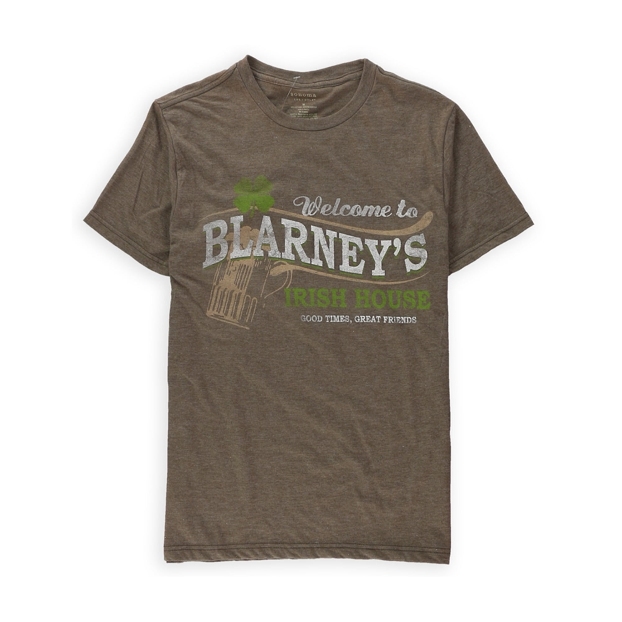 SONOMA life+style Mens Blarney's Graphic T-Shirt, Brown, Small