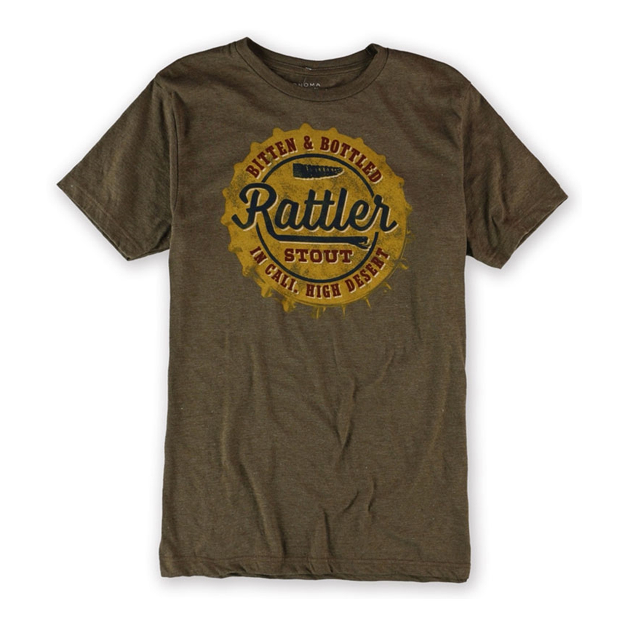 SONOMA life+style Mens Rattler Stout Bottlecap Graphic T-Shirt, Brown, Small - image 1 of 1