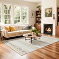 thumbnail image 1 of SONORO KATE 3'x5' Area Rugs for Living Room, Machine Washable Geometric Stripe Non Slip Soft Indoor Area Carpet, Brown, 1 of 7
