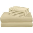 thumbnail image 1 of SONORO KATE 4 Pieces Bed Sheet Set, 1800 Series Soft Microfiber Twin XL Sheets with 16" Deep Pocket, Beige, 1 of 7