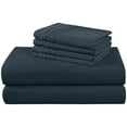 thumbnail image 1 of SONORO KATE 6 Pieces Bed Sheet Set, 1800 Series Soft Microfiber Full Sheets with 16" Deep Pocket, Navy Blue, 1 of 7