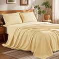 thumbnail image 1 of SONORO KATE Bed Sheets Set, 1800 Series Microfiber Deep Pocket 3 Pieces Luxury Soft Sheet Set, Twin XL, Ivory, 1 of 8