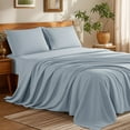 thumbnail image 1 of SONORO KATE Bed Sheets Set, 1800 Series Microfiber Deep Pocket 3 Pieces Luxury Soft Sheet Set, Twin XL, Sky Blue, 1 of 7