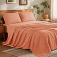 thumbnail image 1 of SONORO KATE Bed Sheets Set, 1800 Series Microfiber Deep Pocket 4 Pieces Luxury Soft Sheet Set, King, Coral, 1 of 8