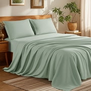 SONORO KATE RV Bed Sheets Set, 1800 Series Microfiber Deep Pocket 4 Pieces Luxury Soft Sheet Set, Short Queen, Spa Blue