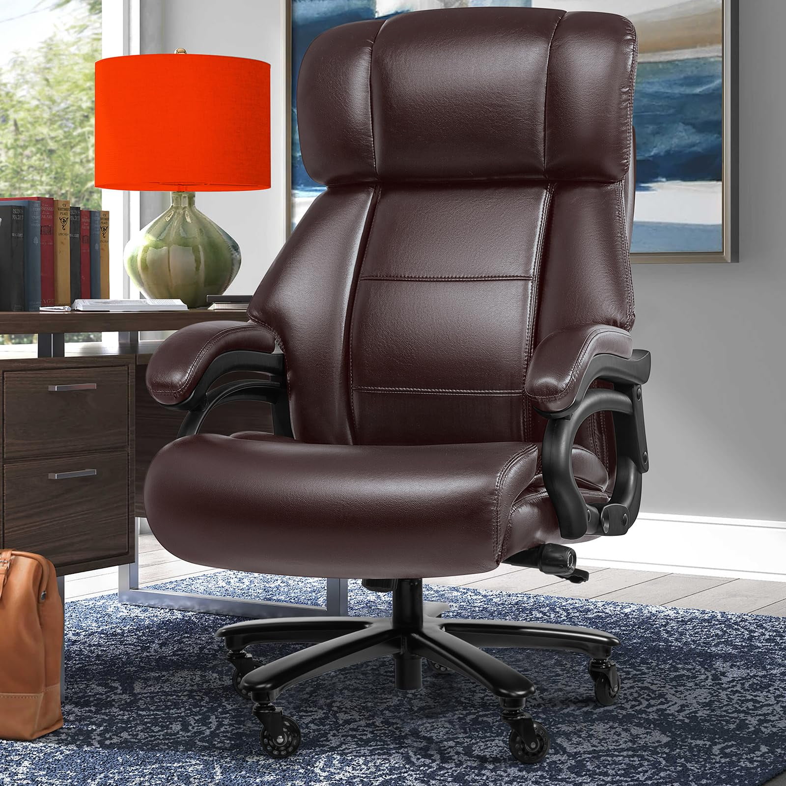SONORO KATE Big and Tall Office Chair 400lbs, Adjustable Lumbar Support