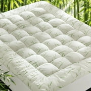 SONORO KATE Mattress Topper Twin XL Size, Cooling Bamboo Extra Thick Mattress Pad, 900GSM Fluffy Down Alternative Fill with 21" Deep Pocket
