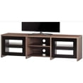 thumbnail image 1 of SONOROUS LB-1620 Modern Wood and Glass TV Stand for TVs up to 75" (Walnut), 1 of 8