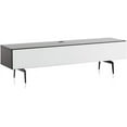 thumbnail image 1 of SONOROUS Studio ST-360 Wood and Glass Modern TV Stand with Spike Metal Legs for Sizes up to 75" (Modern Design Cabinet for Your Audio/Video Components and Consoles, Comes with I/R Repeater) - Black, 1 of 5