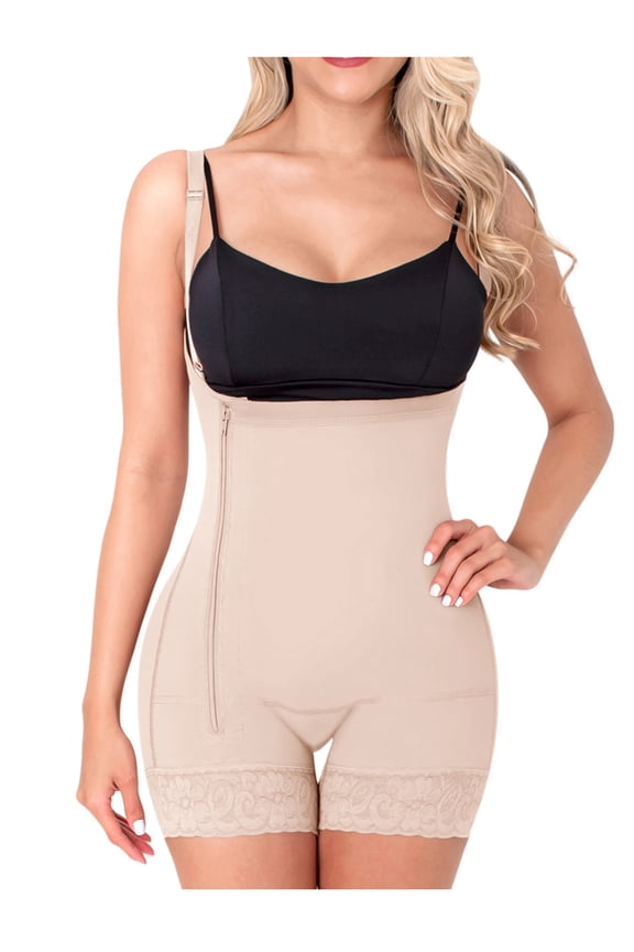 046ZL Fajas Colombianas Reductoras Postpartum Girdle Tummy Control Shapewear Beige 3XL