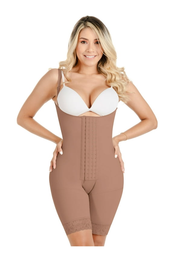 047BF Fajas Colombianas Reductoras Postpartum Butt Lifter Shapewear for Women Cocoa 3XL