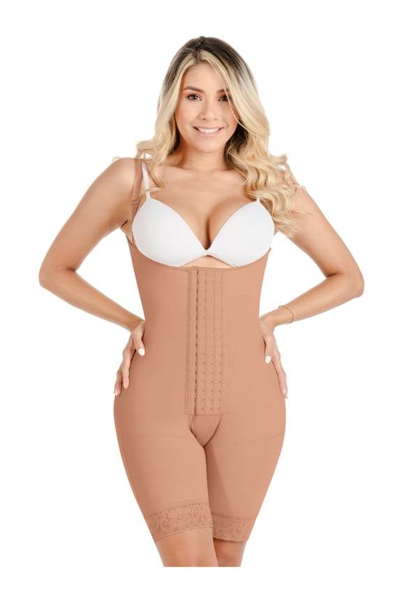 047BF Fajas Colombianas Reductoras Postpartum Butt Lifter Shapewear for Women Mocha 3XL