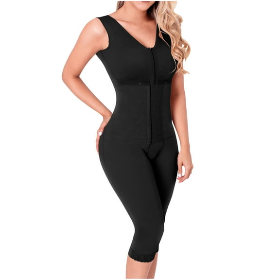 SONRYSE 052 Fajas Colombianas Reductoras Postpartum Post Surgery Girdle for Women Black M