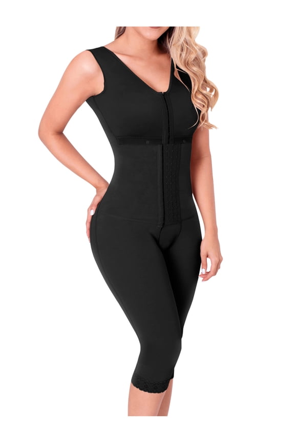 052 Fajas Colombianas Reductoras Postpartum Post Surgery Girdle for Women Black S