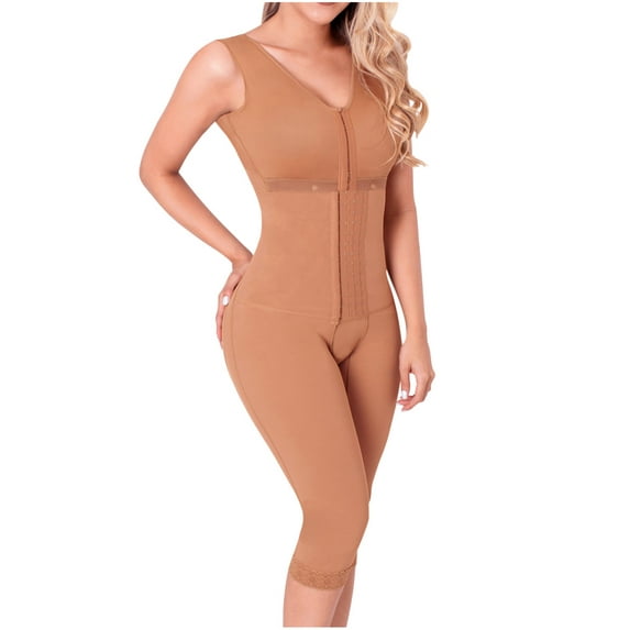 SONRYSE 052 Fajas Colombianas Reductoras Postpartum Post Surgery Girdle for Women Mocha 3XL