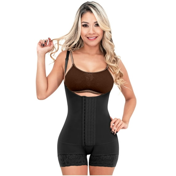 SONRYSE 066 Fajas Colombianas Reductoras Postpartum Girdle Full Body Shapewear Shaper for Women Black XS