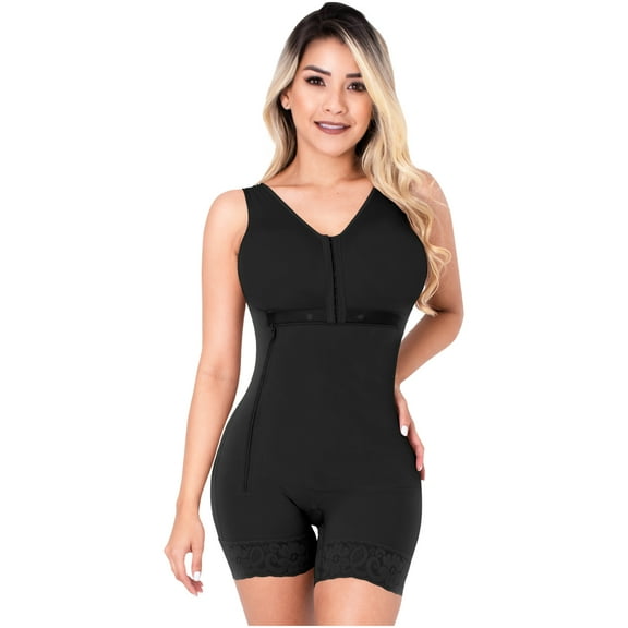 SONRYSE Slimming Body Shaper Postpartum Girdle for Stomach Body Slimmer Shapewear Fajas Bodysuit for Woman Fajas Colombianas Postparto para Mujer Negro XS