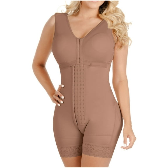 SONRYSE TR86BF Fajas Colombianas Reductoras Post Surgery Tummy Control Shapewear for Women Cocoa M