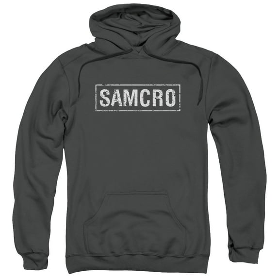 SONS OF ANARCHY/SAMCRO-ADULT PULL-OVER HOODIE-CHARCOAL-3X