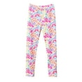 thumbnail image 1 of SONXAHE Big Girl Yoga Pants Cartoon Print Slim Stretchy Trousers Spring Comfortable Sports Leggings Pink, 1 of 2