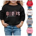 thumbnail image 1 of SONXAHE Big Girl's God Is Good Cross Heart Printed Crewneck Sweatshirt Long Sleeve Casual Pullover Faith Sweatshirt,Black, 1 of 4